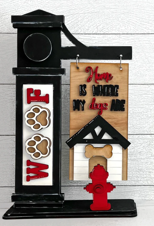 Home Is Where My Dogs Are Mini Sign Post workshop design