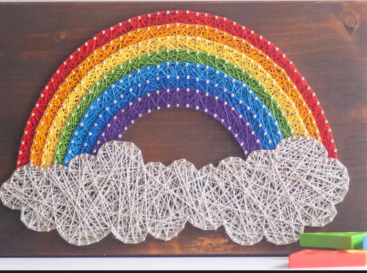 Rainbow String Art Workshop design