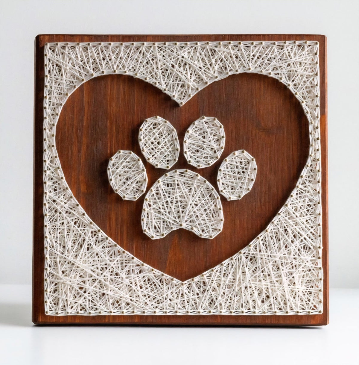 Paw Print Heart String Art Workshop design