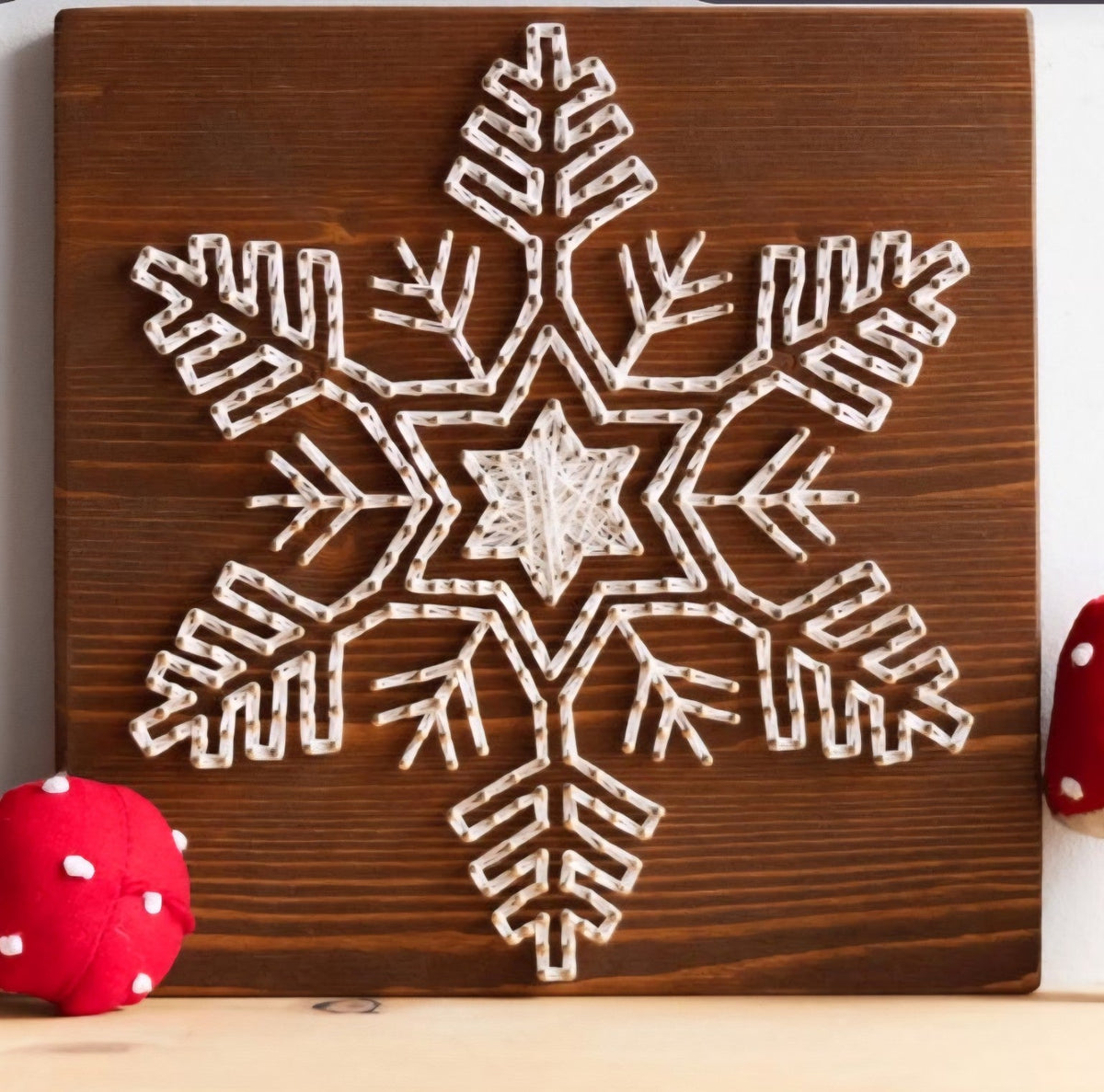 Snowflake String Art Workshop design