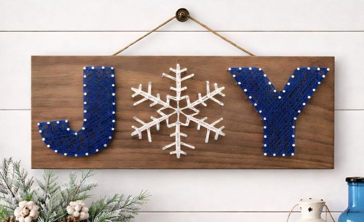 Joy Snowflake String Art Workshop design