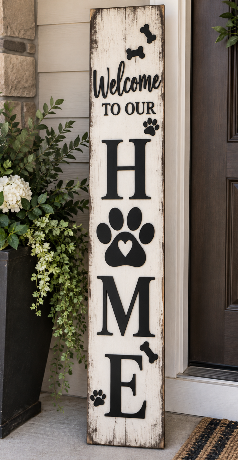 Welcome to Our Home paw print