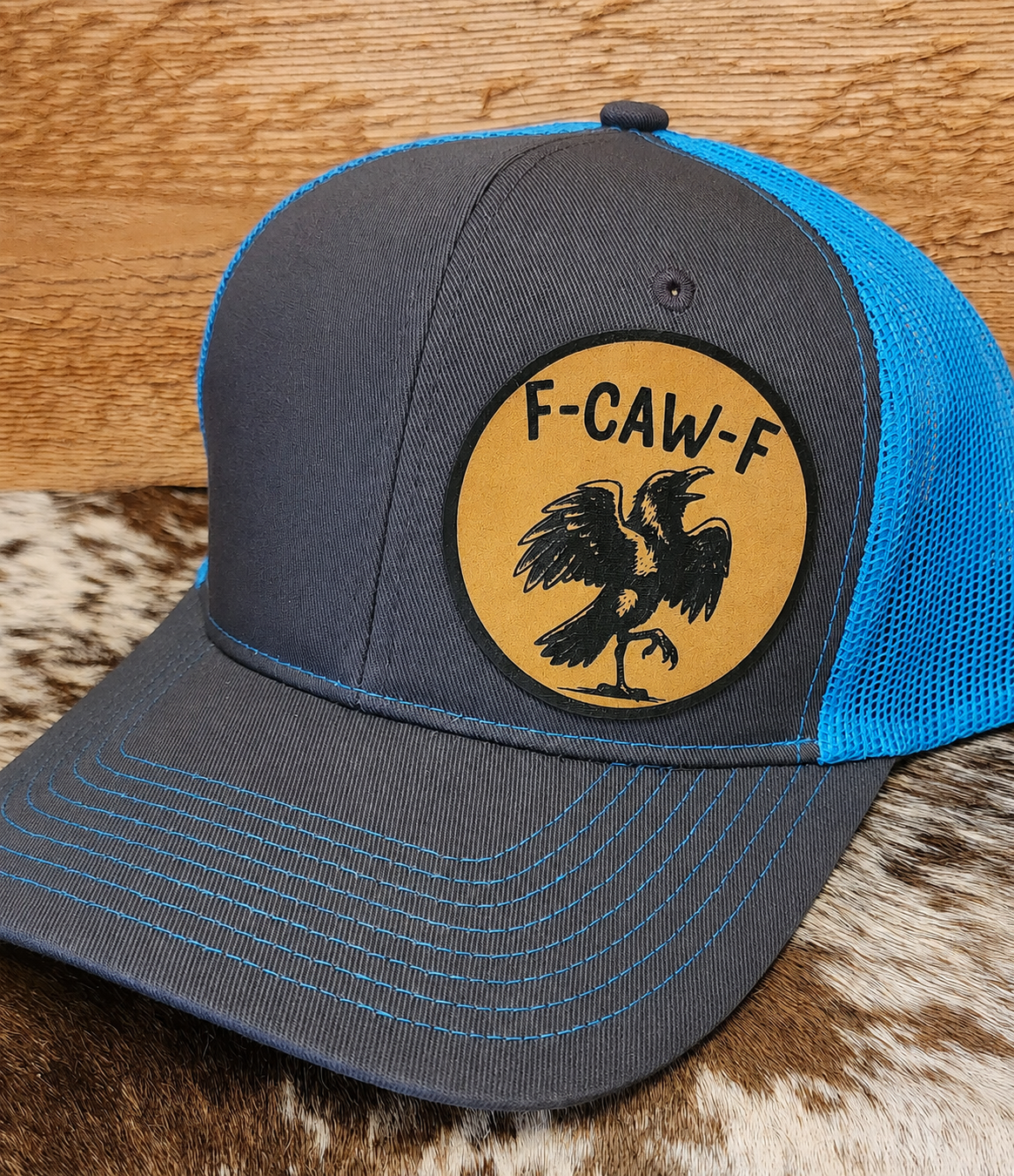 F-CAW-F crow custom patch adjustable snapback hat