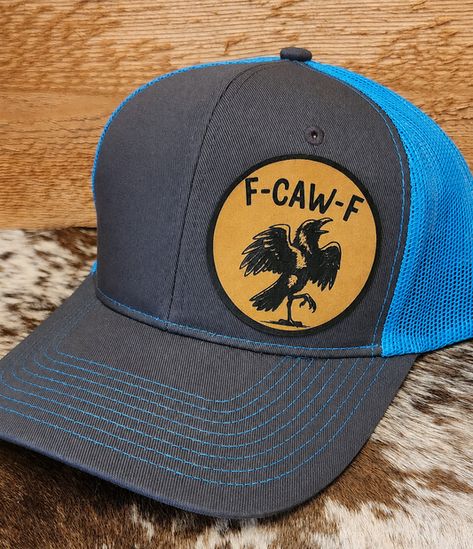F-CAW-F crow custom patch adjustable snapback hat