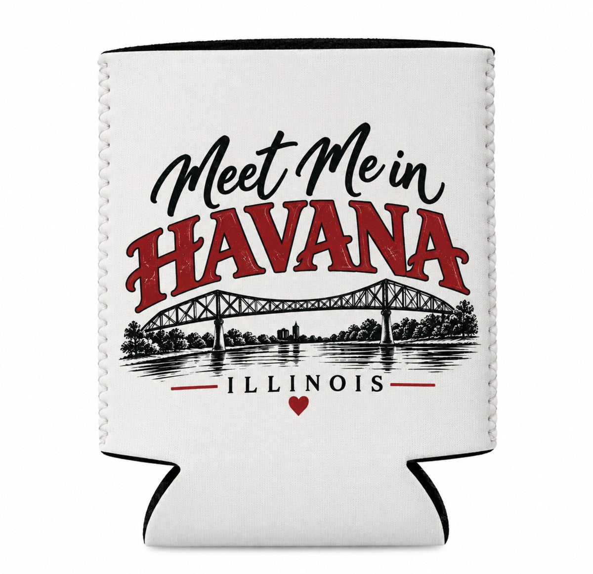 Vintage Bridge 12 oz can koozie