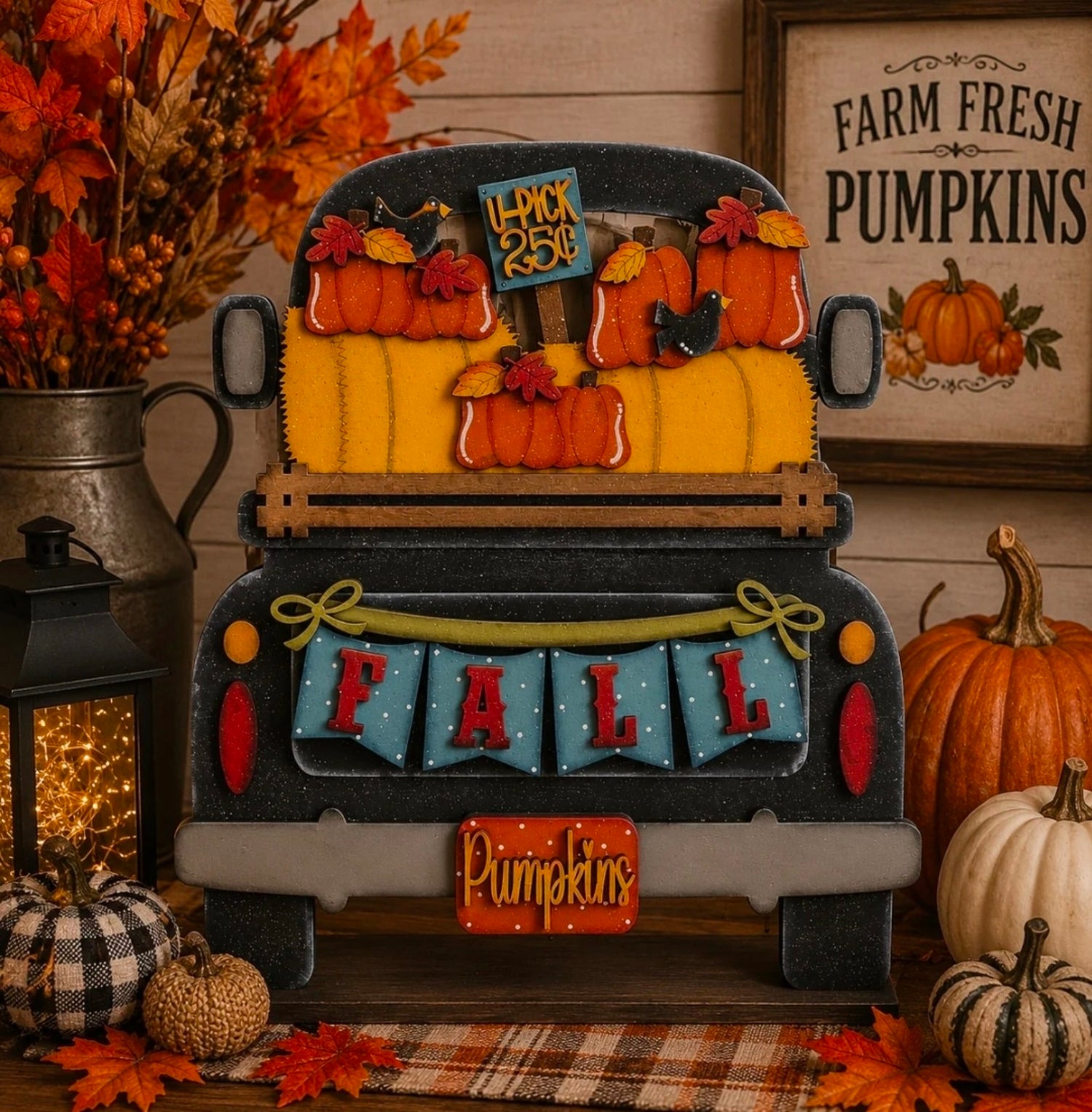 Fall pumpkins interchangeable truck set