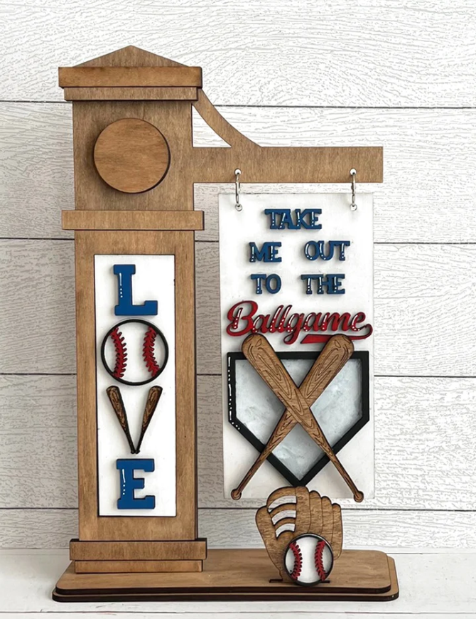 Take Me Out to the Ballgame Mini Sign Post workshop design