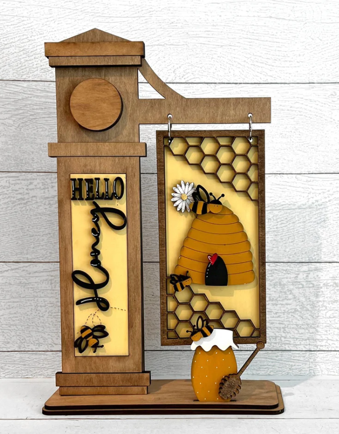 Hello Honey Mini Sign Post workshop design