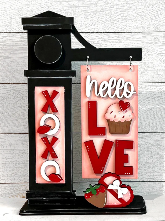Hello Love Valentine Mini Sign Post workshop design