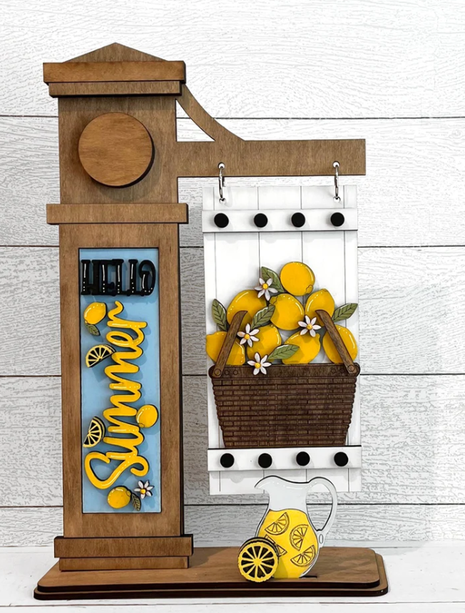 Hello Summer Lemons Mini Sign Post workshop design