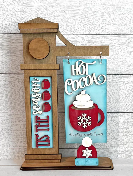 Hot Cocoa Mini Sign Post workshop design