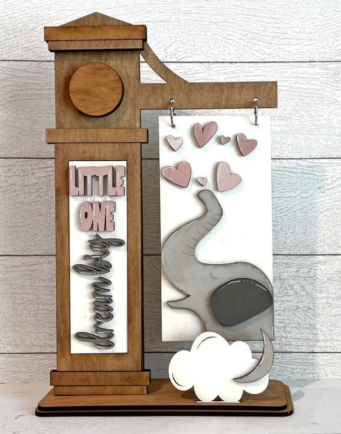 Little One Dream Big Mini Sign Post workshop design