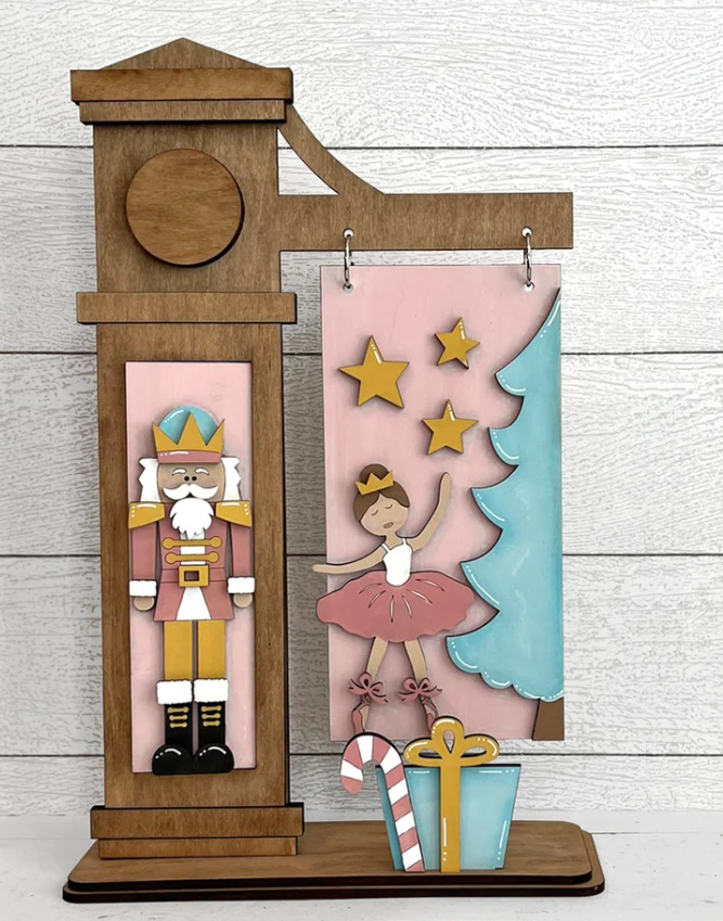 Nutcracker and Ballerina Mini Sign Post workshop design