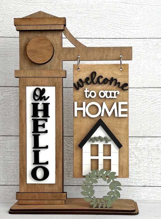 Welcome to Our Home Mini Sign Post workshop design