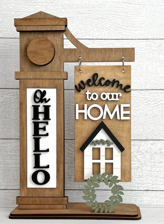 Welcome to Our Home Mini Sign Post workshop design