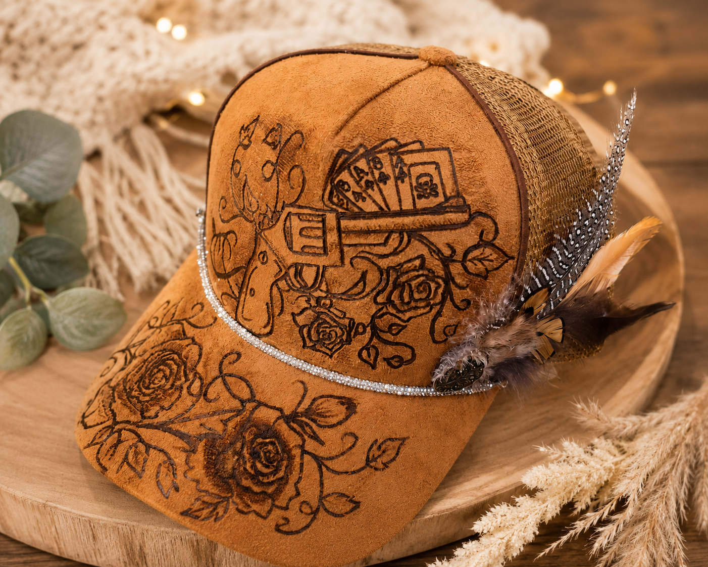 Gambling Rose Trucker Hat