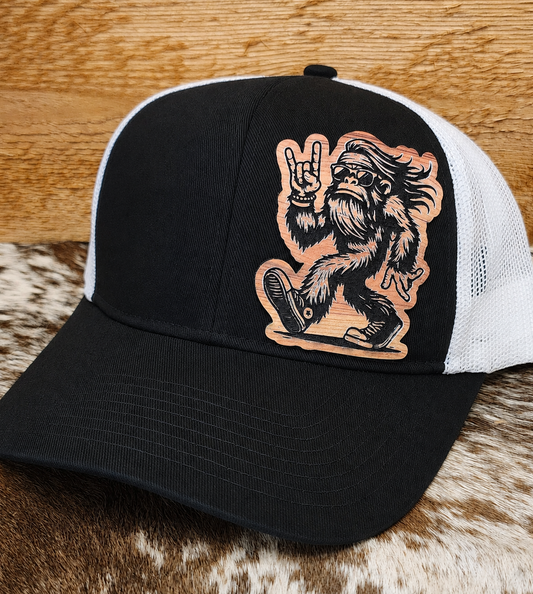 Rockin monkey custom patch adjustable snapback hat
